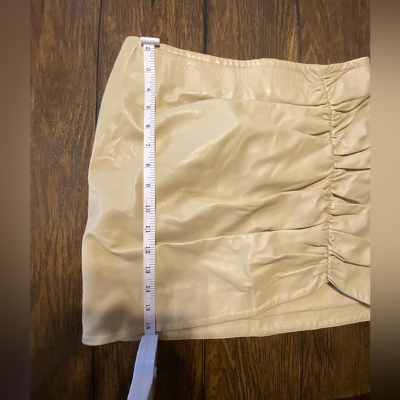 Lamarque Aricia White Leather Cream Skirt Size 4 C2 - Picture 7 of 8